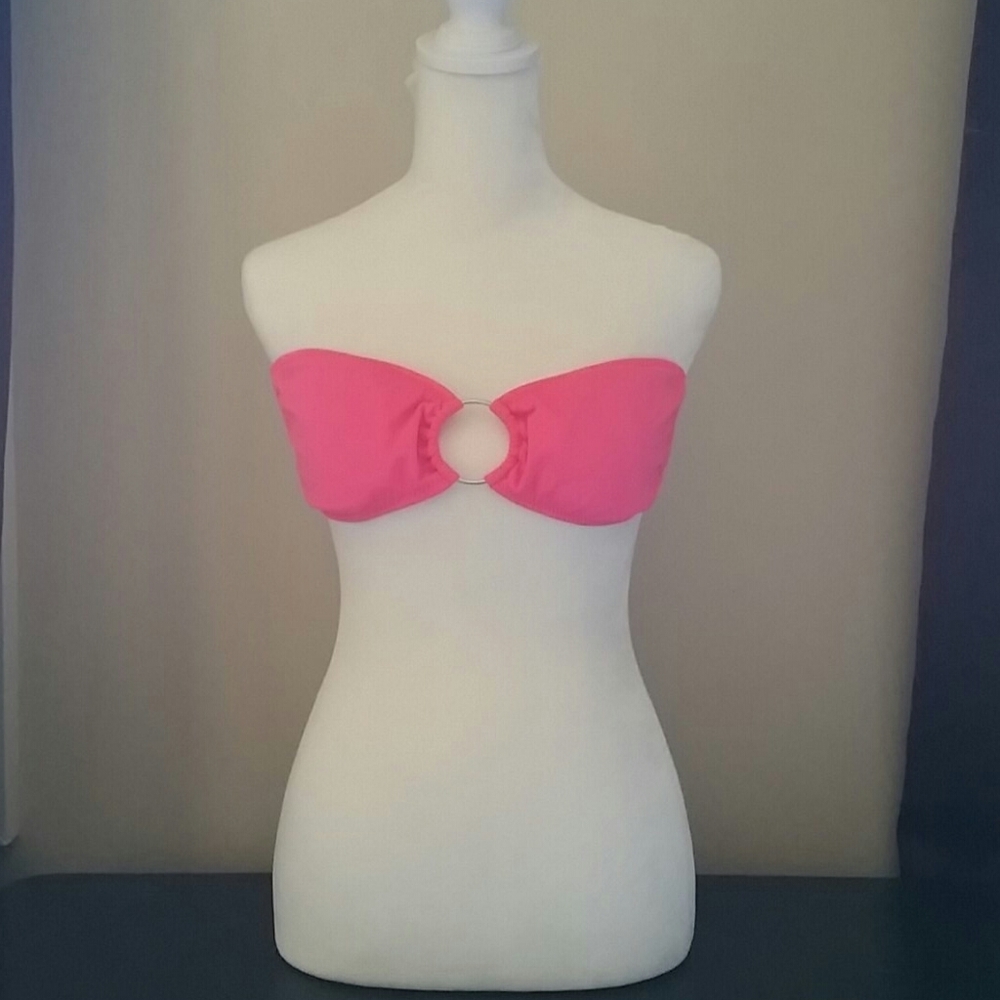 Point Conception Pink Bandeau Bikini Top